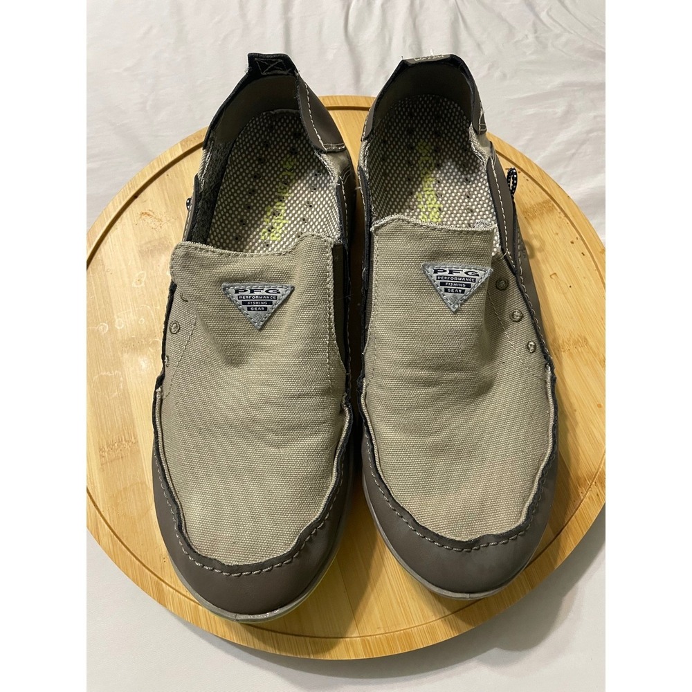 Columbia PFG Bahama Vent Mens 9.5 Brown Slip On Boat Fishing Shoes BM2663